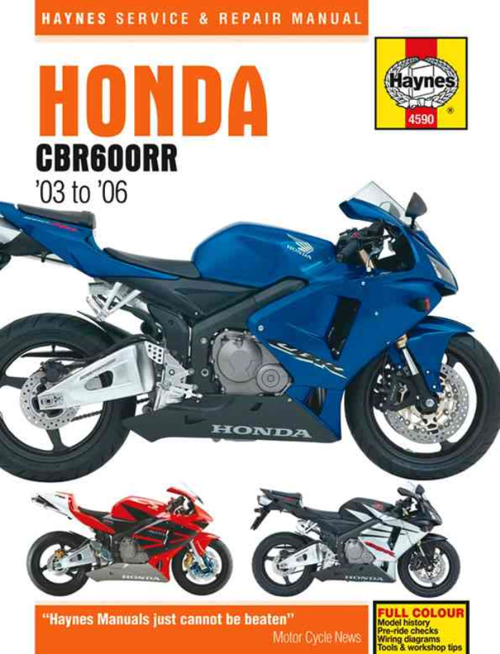 Honda CBR 600 CBR600RR Repair Manual Haynes Service Manual Workshop Manual 2007-2012
