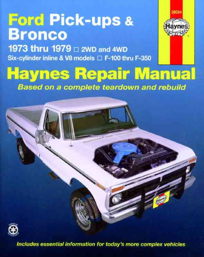 Haynes Manual Ford Trucks F150 F350 Bronco 19731979