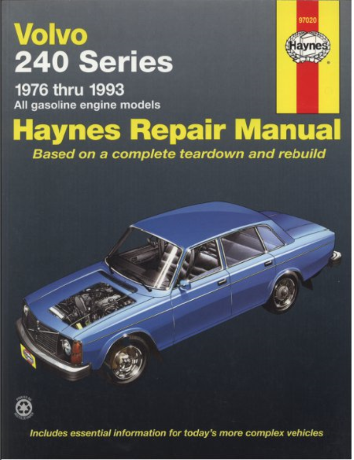 1976-1993 Volvo 240 242 244 245 Service Repair Workshop Shop Manual Book 1367