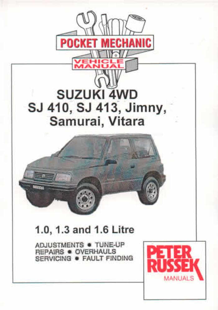 Workshop Manual Suzuki 4WD SJ410 SJ413 Jimny Samurai Vitara Service